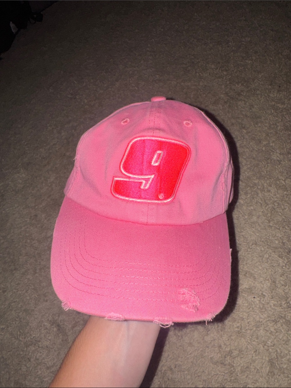 Pink Chase Elliott Number 9 Baseball Cap